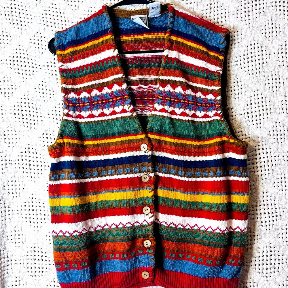 Original Russ Sport vintage striped vest